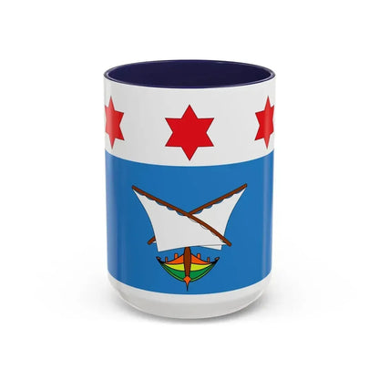 Flag of Qala Malta - Accent Coffee Mug 15oz Navy - Go Mug Yourself