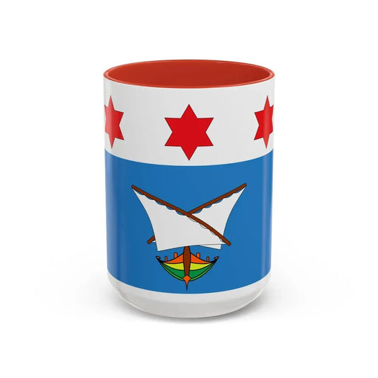 Flag of Qala Malta - Accent Coffee Mug 15oz Red - Go Mug Yourself