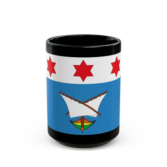 Flag of Qala Malta - Black Coffee Mug-15oz-Go Mug Yourself