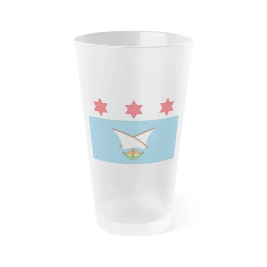 Flag of Qala Malta - Frosted Pint Glass 16oz 16oz Frosted - Go Mug Yourself