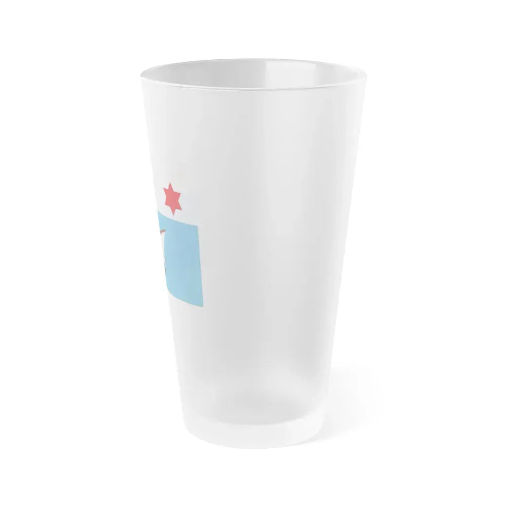 Flag of Qala Malta - Frosted Pint Glass 16oz - Go Mug Yourself
