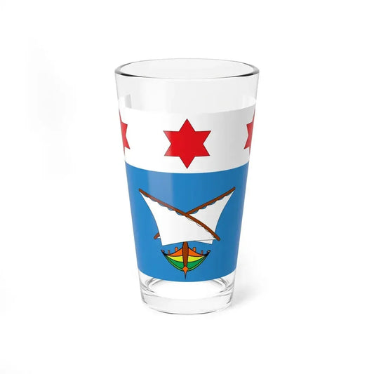 Flag of Qala Malta - Pint Glass 16oz 16oz - Go Mug Yourself