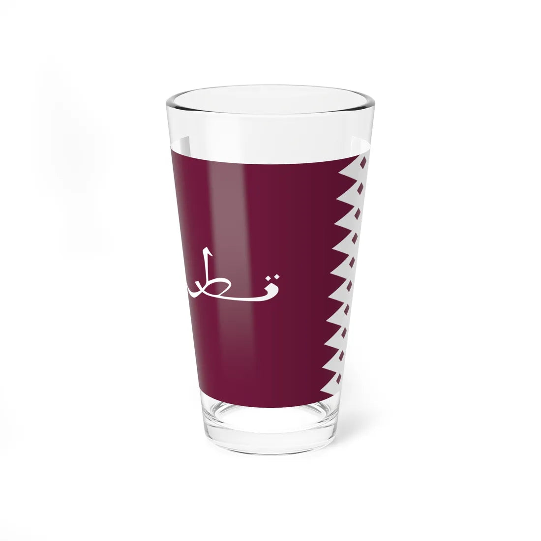 Flag of Qatar 1936-1949 3-2 (Qatar) Pint Glass 16oz 16oz - Go Mug Yourself