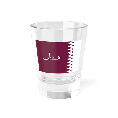 Flag of Qatar 1936-1949 3-2 (Qatar) Shot Glass 1.5oz 1.5oz - Go Mug Yourself
