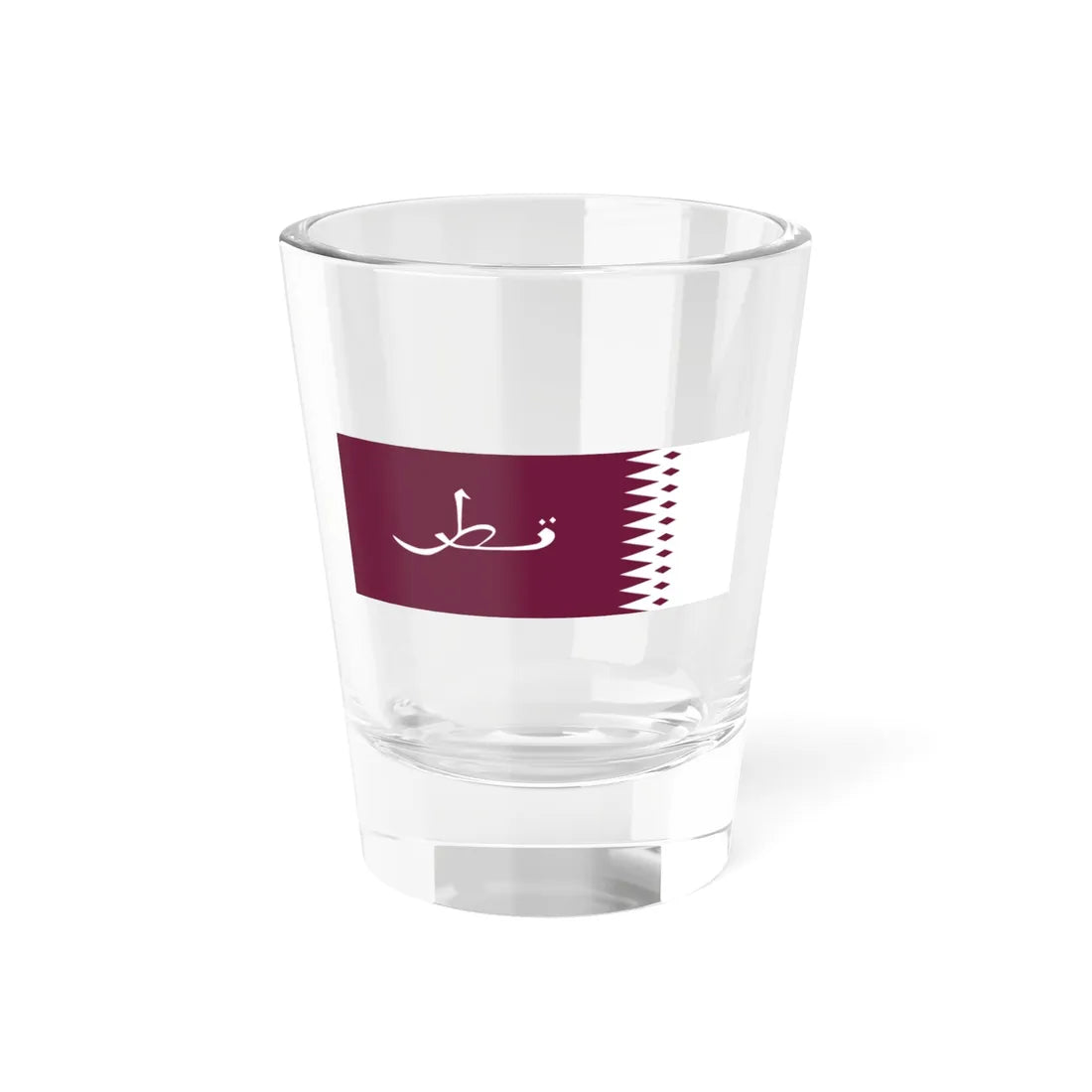 Flag of Qatar 1936-1949 (Qatar) Shot Glass 1.5oz 1.5oz - Go Mug Yourself