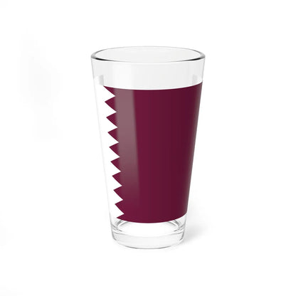 Flag of Qatar 1949-1971 3-2 (Qatar) Pint Glass 16oz 16oz - Go Mug Yourself