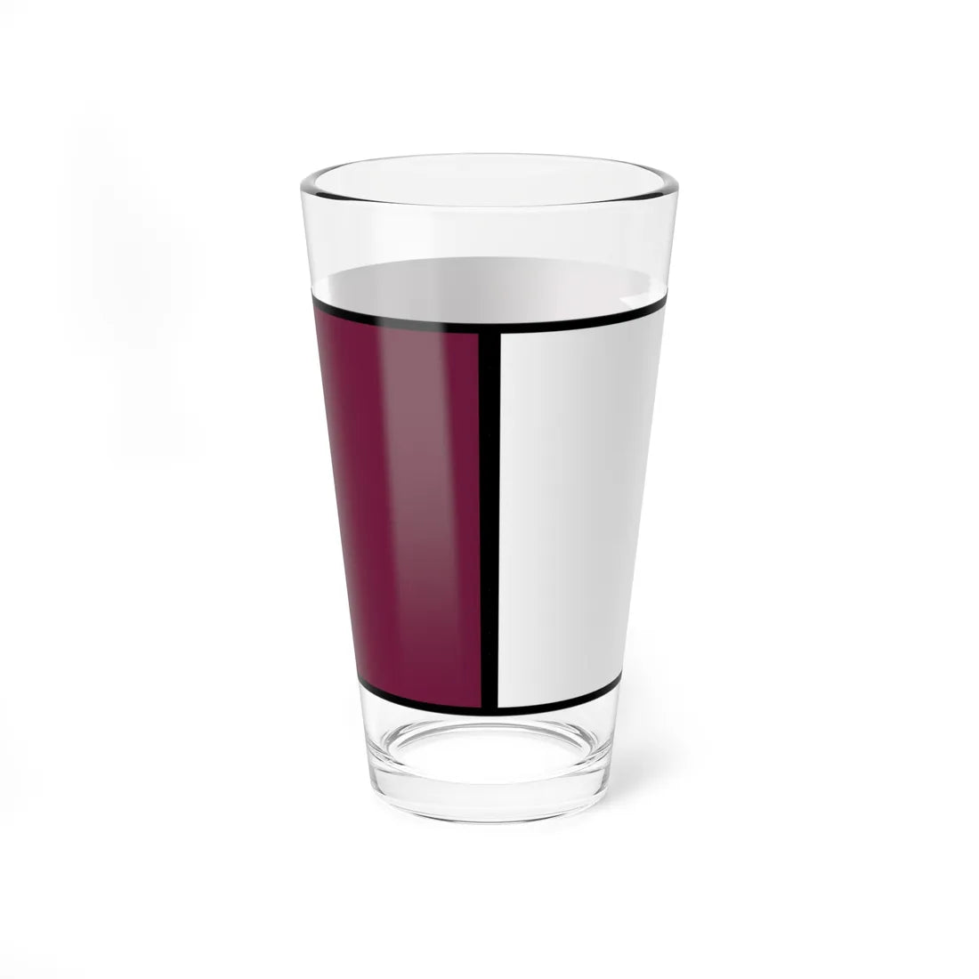 Flag of Qatar bordered (Qatar) Pint Glass 16oz - Go Mug Yourself