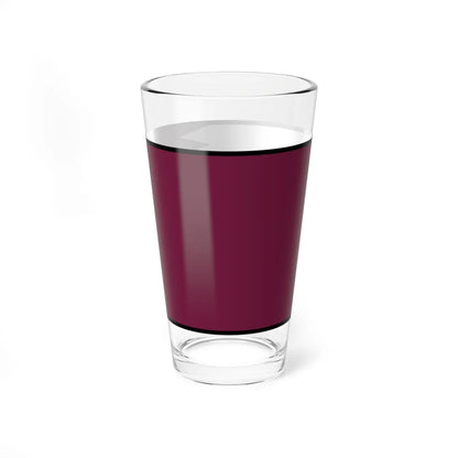Flag of Qatar bordered (Qatar) Pint Glass 16oz - Go Mug Yourself