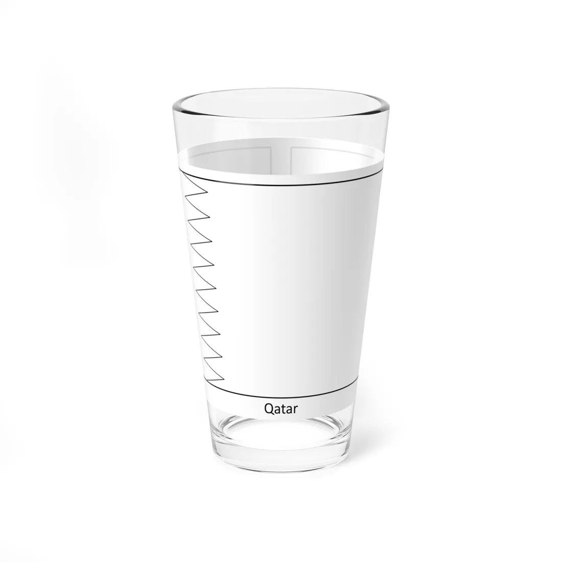 Flag of Qatar colouring page (Qatar) Pint Glass 16oz 16oz - Go Mug Yourself