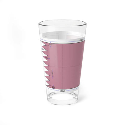Flag of Qatar construction sheet (Qatar) Pint Glass 16oz 16oz - Go Mug Yourself