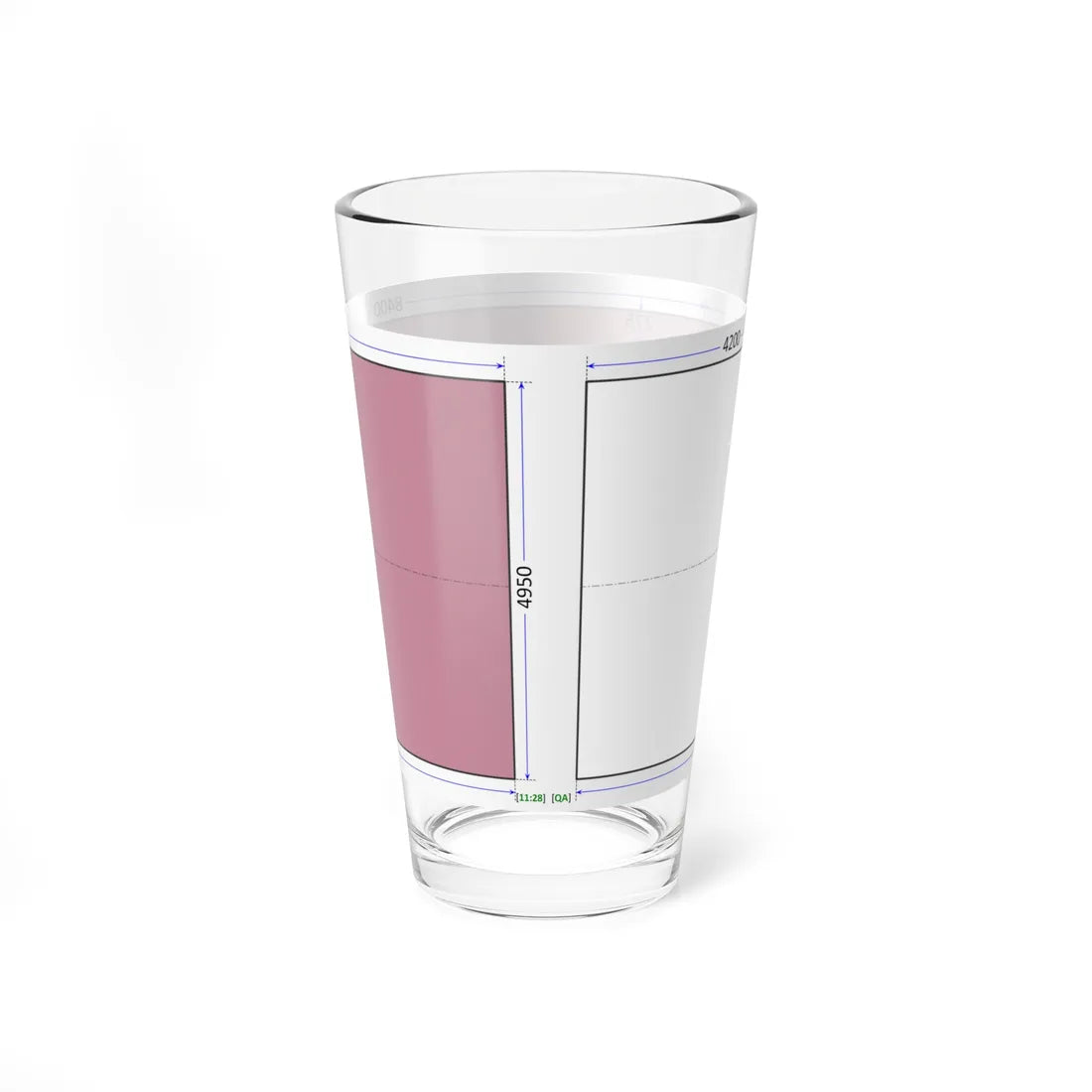 Flag of Qatar construction sheet (Qatar) Pint Glass 16oz - Go Mug Yourself
