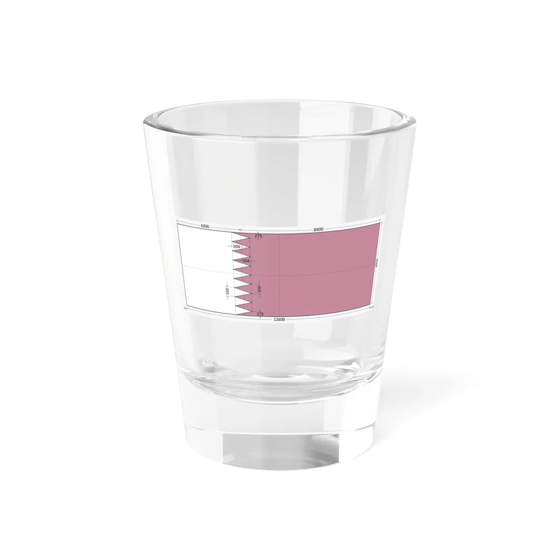 Flag of Qatar construction sheet (Qatar) Shot Glass 1.5oz 1.5oz - Go Mug Yourself