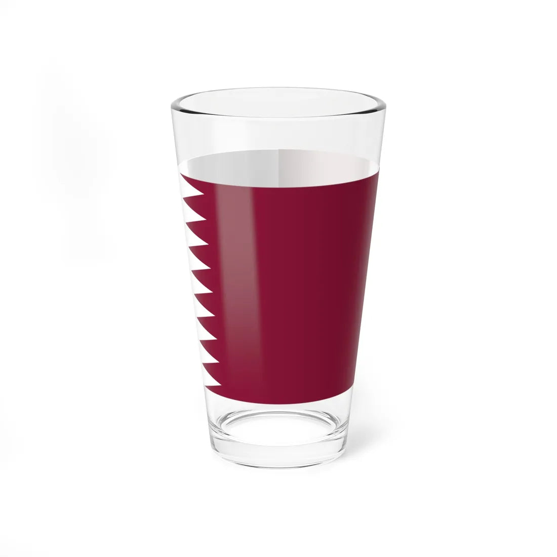 Flag of Qatar (Qatar) Pint Glass 16oz 16oz - Go Mug Yourself