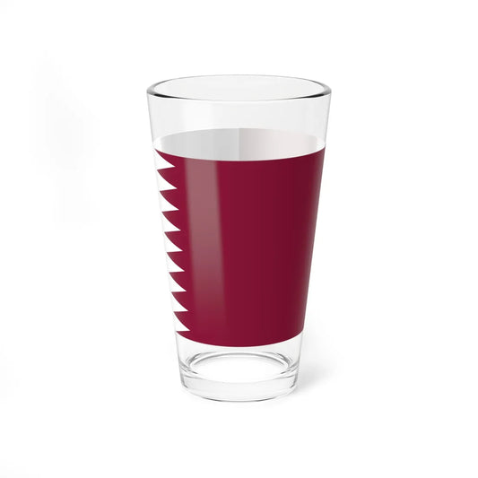 Flag of Qatar (Qatar) Pint Glass 16oz 16oz - Go Mug Yourself