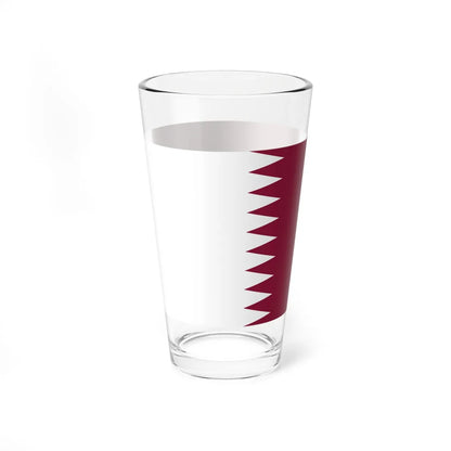 Flag of Qatar (Qatar) Pint Glass 16oz - Go Mug Yourself