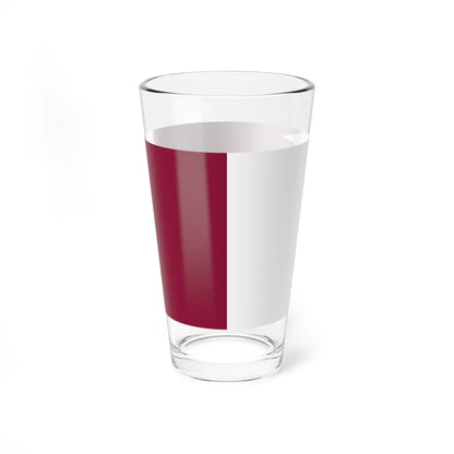 Flag of Qatar (Qatar) Pint Glass 16oz - Go Mug Yourself