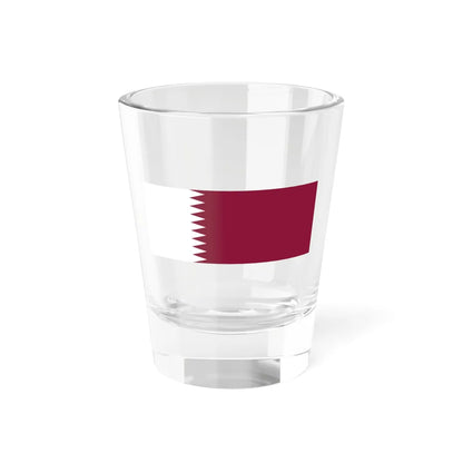 Flag of Qatar (Qatar) Shot Glass 1.5oz 1.5oz - Go Mug Yourself