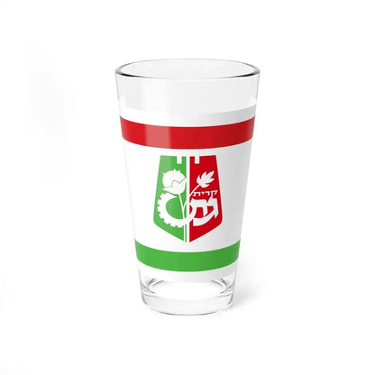 Flag of Qiryat Gat Israel - Pint Glass 16oz 16oz - Go Mug Yourself