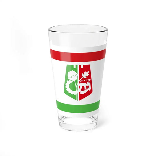 Flag of Qiryat Gat Israel - Pint Glass 16oz 16oz - Go Mug Yourself