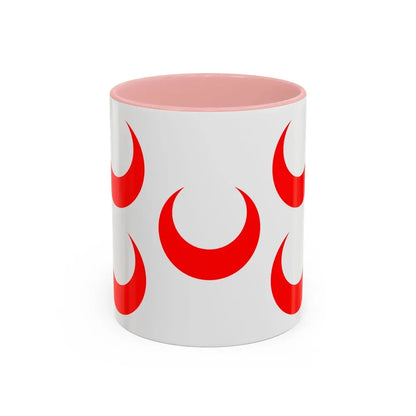 Flag of Qormi Malta - Accent Coffee Mug 11oz Pink - Go Mug Yourself