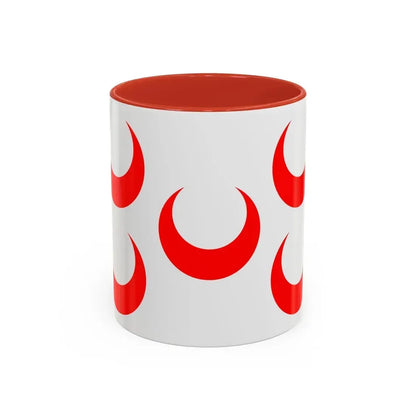 Flag of Qormi Malta - Accent Coffee Mug 11oz Red - Go Mug Yourself