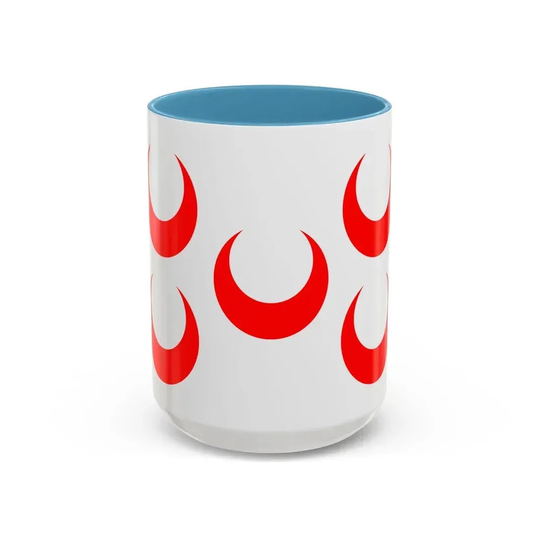 Flag of Qormi Malta - Accent Coffee Mug 15oz Light Blue - Go Mug Yourself