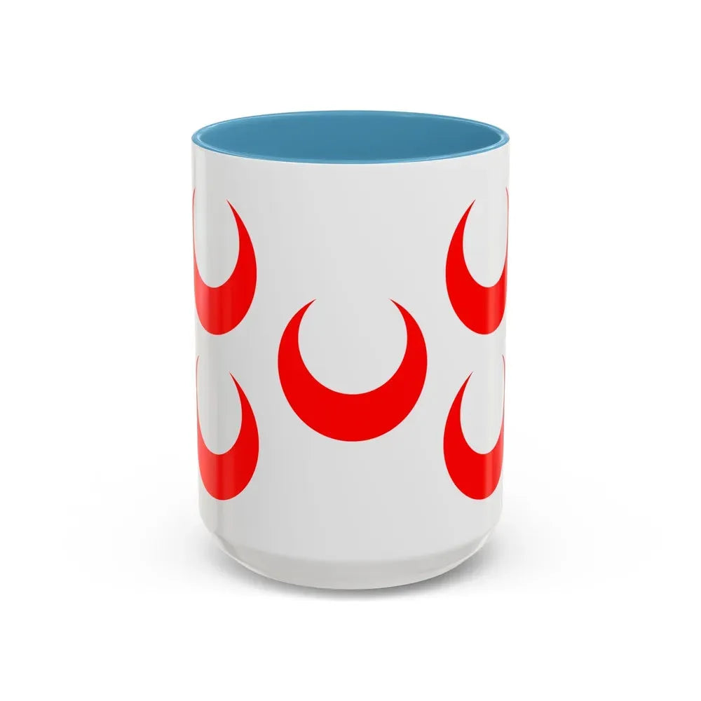 Flag of Qormi Malta - Accent Coffee Mug 15oz Light Blue - Go Mug Yourself