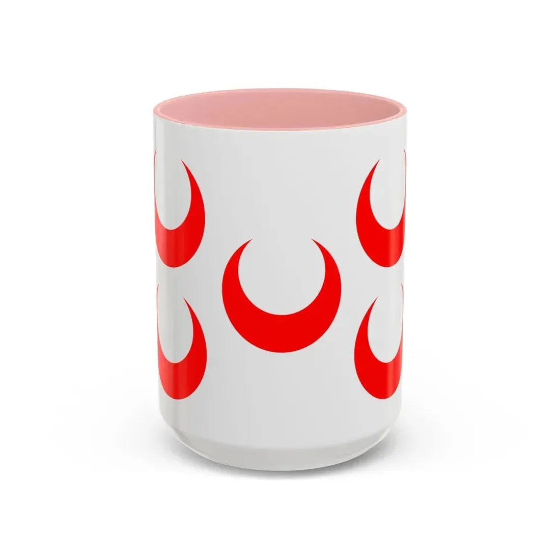 Flag of Qormi Malta - Accent Coffee Mug 15oz Pink - Go Mug Yourself