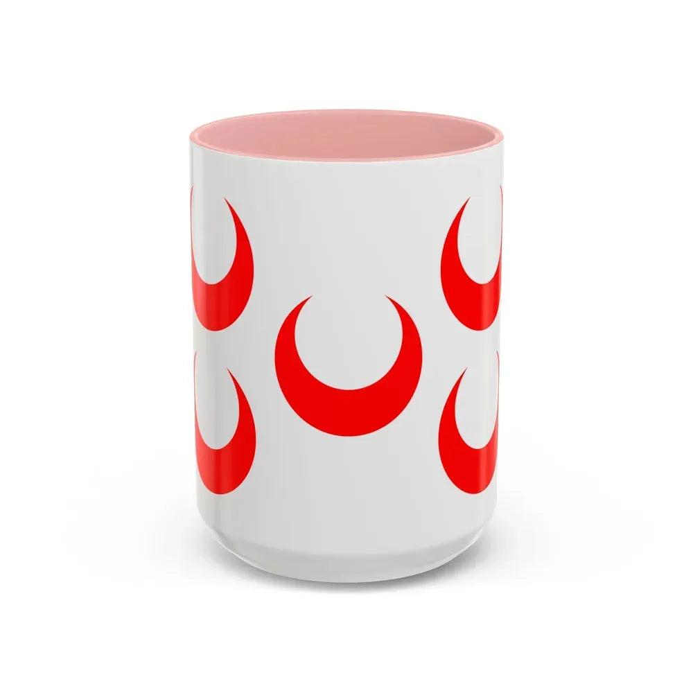 Flag of Qormi Malta - Accent Coffee Mug 15oz Pink - Go Mug Yourself