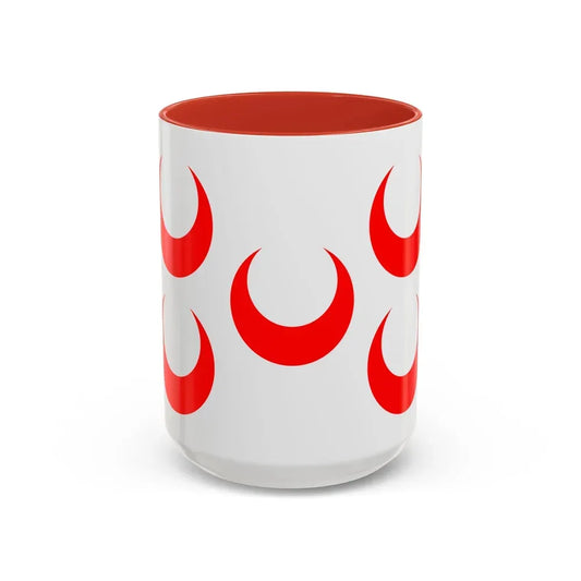Flag of Qormi Malta - Accent Coffee Mug 15oz Red - Go Mug Yourself