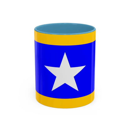 Flag of Qrendi Malta - Accent Coffee Mug 11oz Light Blue - Go Mug Yourself