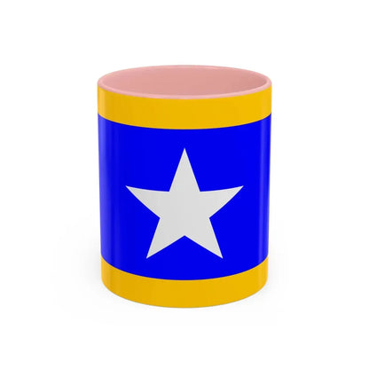 Flag of Qrendi Malta - Accent Coffee Mug 11oz Pink - Go Mug Yourself
