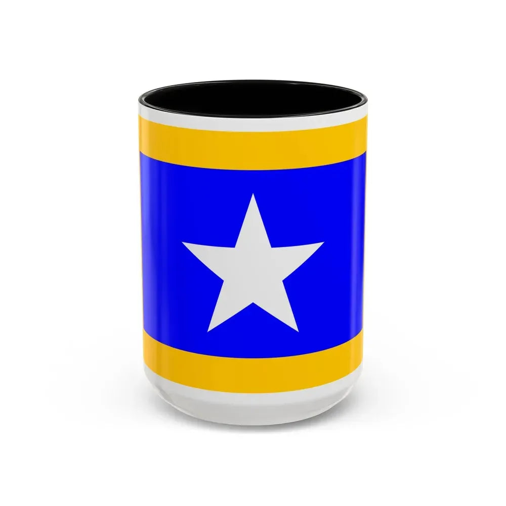 Flag of Qrendi Malta - Accent Coffee Mug 15oz Black - Go Mug Yourself