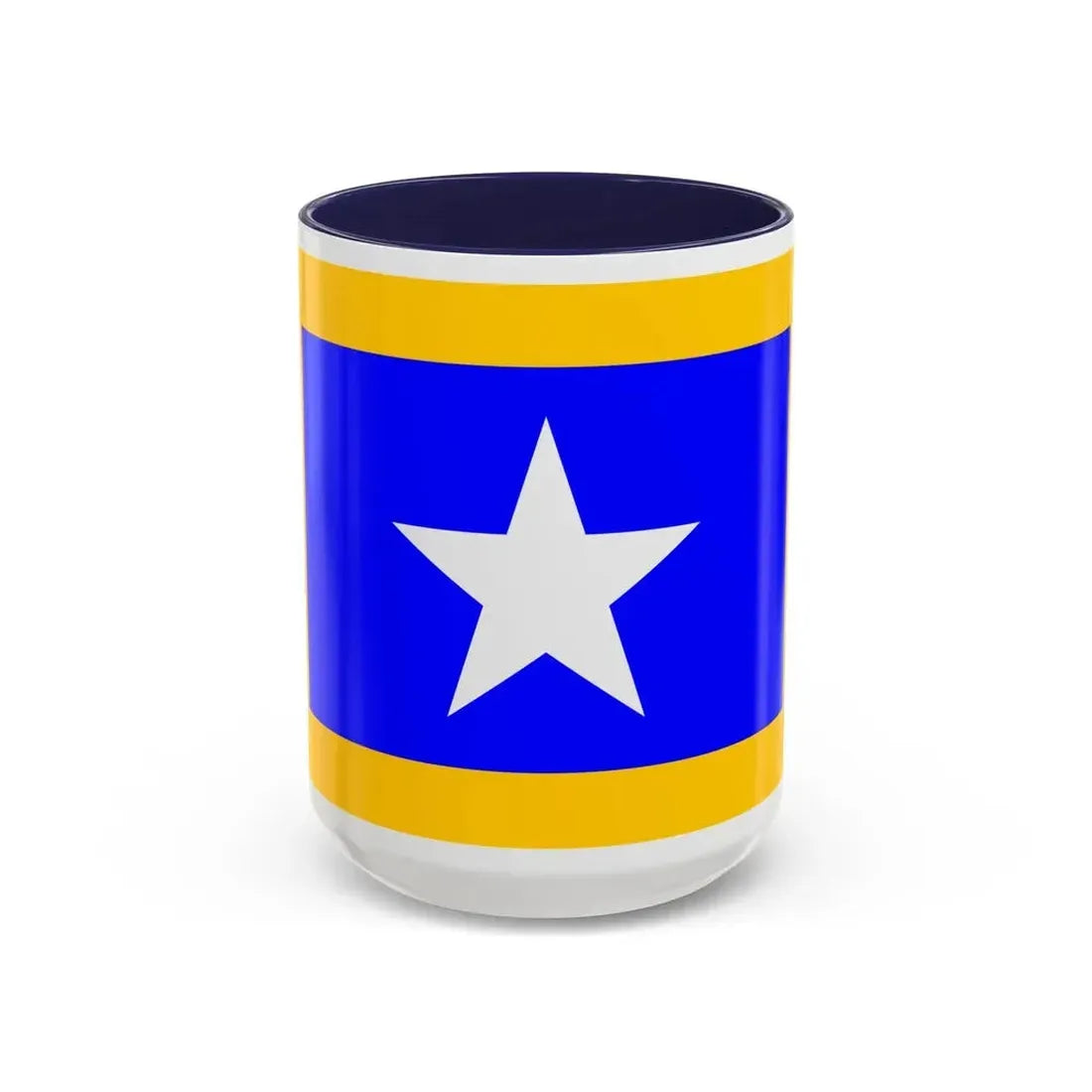 Flag of Qrendi Malta - Accent Coffee Mug 15oz Navy - Go Mug Yourself