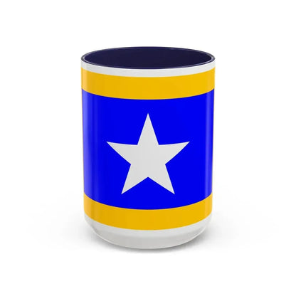 Flag of Qrendi Malta - Accent Coffee Mug 15oz Navy - Go Mug Yourself