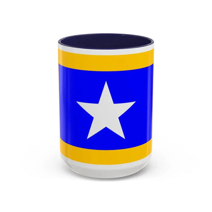 Flag of Qrendi Malta - Accent Coffee Mug 15oz Navy - Go Mug Yourself
