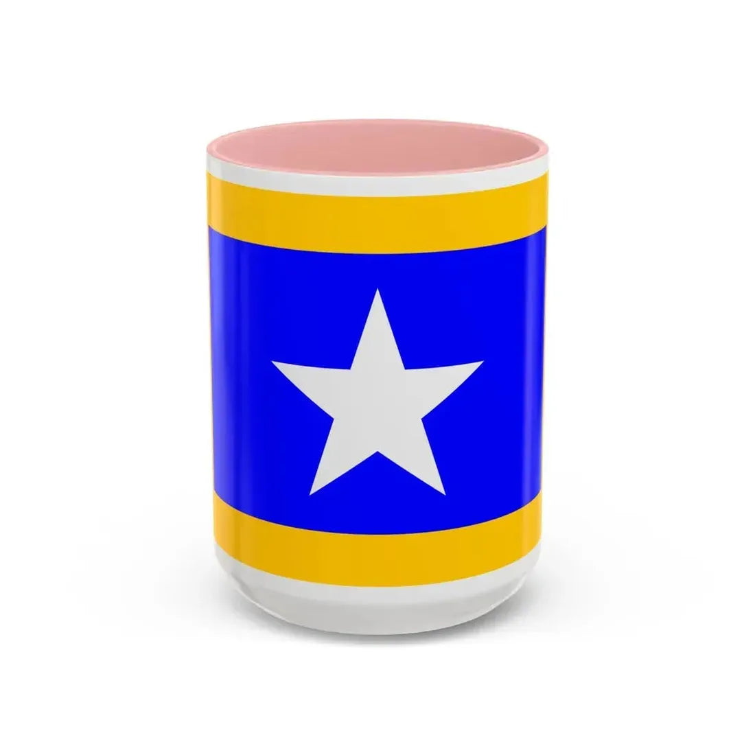 Flag of Qrendi Malta - Accent Coffee Mug 15oz Pink - Go Mug Yourself
