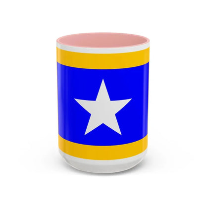 Flag of Qrendi Malta - Accent Coffee Mug 15oz Pink - Go Mug Yourself