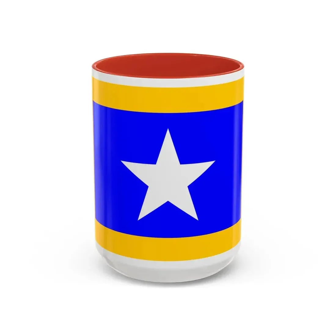 Flag of Qrendi Malta - Accent Coffee Mug 15oz Red - Go Mug Yourself