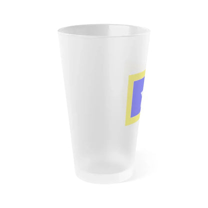 Flag of Qrendi Malta - Frosted Pint Glass 16oz - Go Mug Yourself