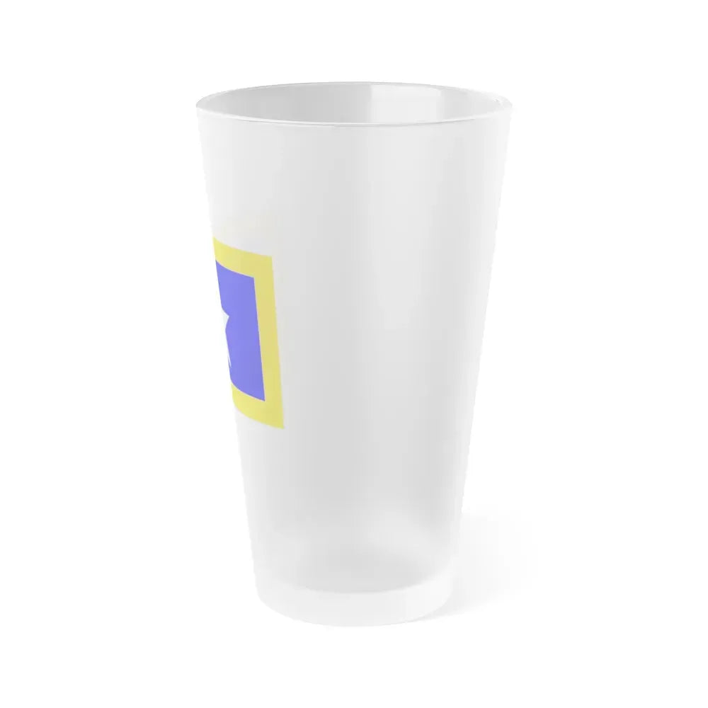 Flag of Qrendi Malta - Frosted Pint Glass 16oz - Go Mug Yourself