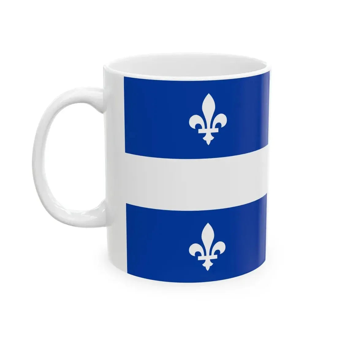 Flag of Quebec 1-2 (Canada) White Coffee Mug - Go Mug Yourself