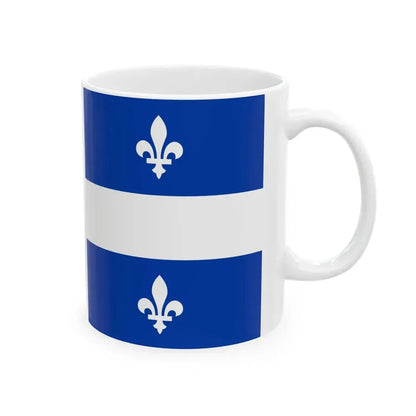 Flag of Quebec 1-2 (Canada) White Coffee Mug - Go Mug Yourself