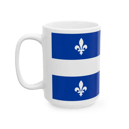 Flag of Quebec 1-2 (Canada) White Coffee Mug - Go Mug Yourself