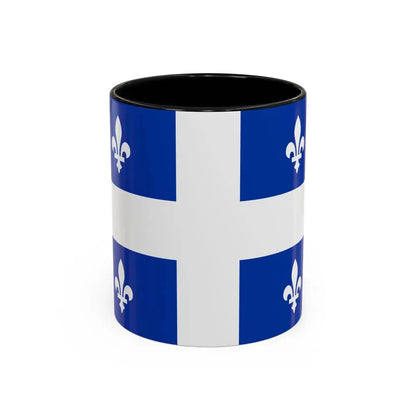 Flag of Quebec Canada - Accent Coffee Mug 11oz Black - Go Mug Yourself