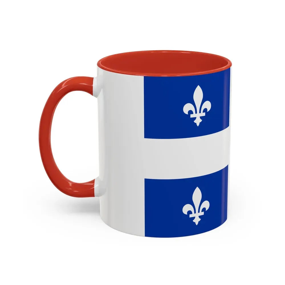 Flag of Quebec Canada - Accent Coffee Mug - Go Mug Yourself
