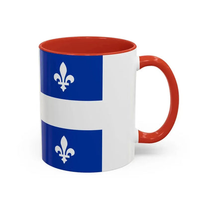 Flag of Quebec Canada - Accent Coffee Mug - Go Mug Yourself