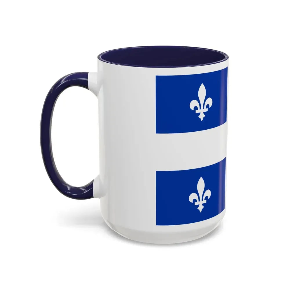Flag of Quebec Canada - Accent Coffee Mug - Go Mug Yourself