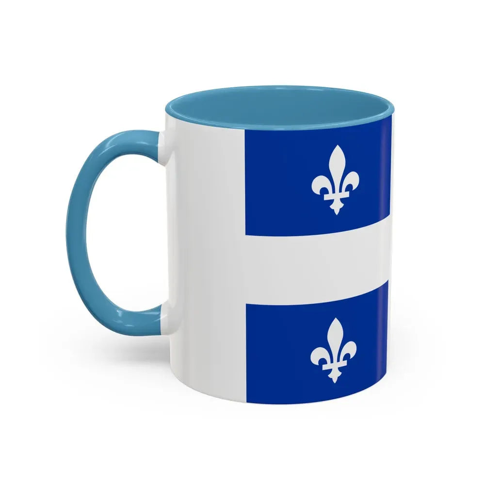 Flag of Quebec Canada - Accent Coffee Mug - Go Mug Yourself