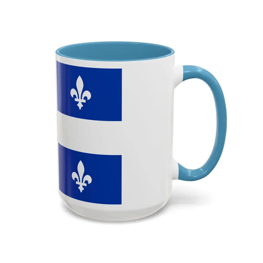 Flag of Quebec Canada - Accent Coffee Mug - Go Mug Yourself